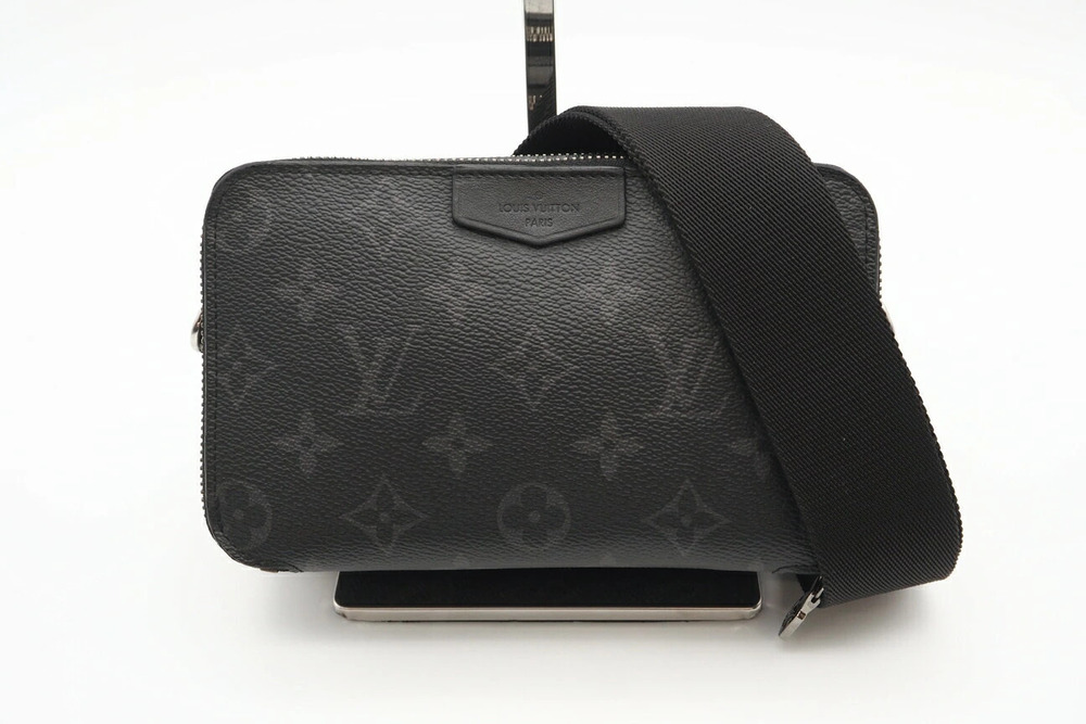 Louis Vuitton Eclipse Black Alpha Wearable Wallet Shoulder Bag Black Gray Canvas